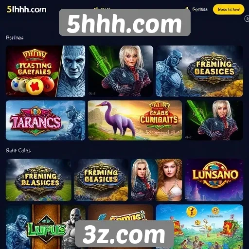 Diversidade de jogos disponíveis em 5hhh.com